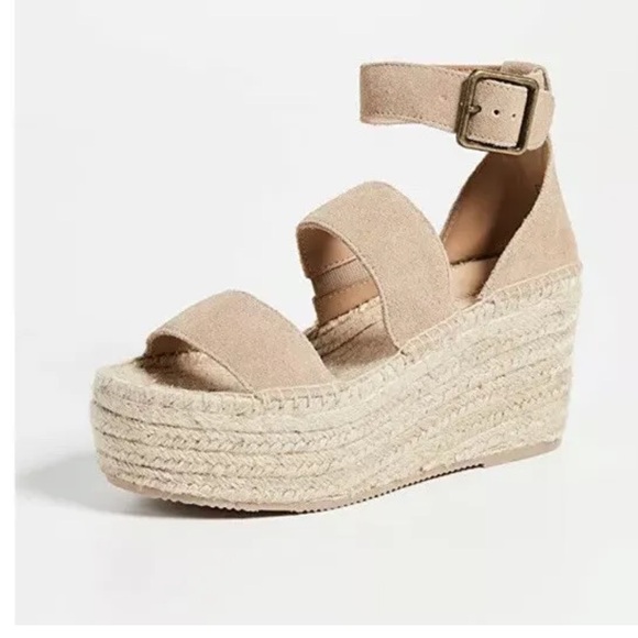 Soludos Palma Suede Espadrille Platform Wedge Sandal in Tan - Picture 10 of 11